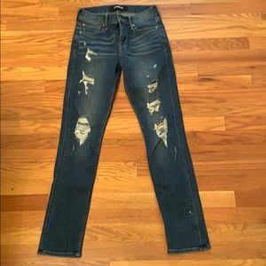 Express Distressed Blue Jeans